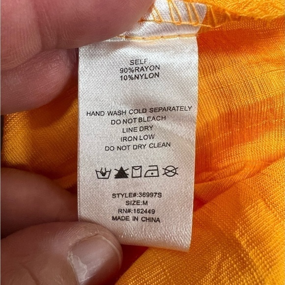 Sunburst Kiss Womens Bright Orange Ruffle High Low Tiered Maxi Skirt Size M - Picture 7 of 8